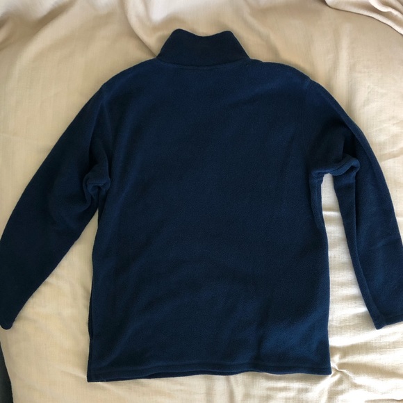 Disney Navy Mickey Mouse Stitched embroidery pull over zip up Sweater w/pockets - Picture 5 of 7